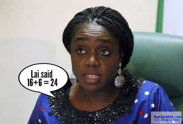 Like Seriously???? Nigeria’s Finance Minister “Kemi Adeosun” Fails Simple Arithmetic, 16 + 6 = ?
